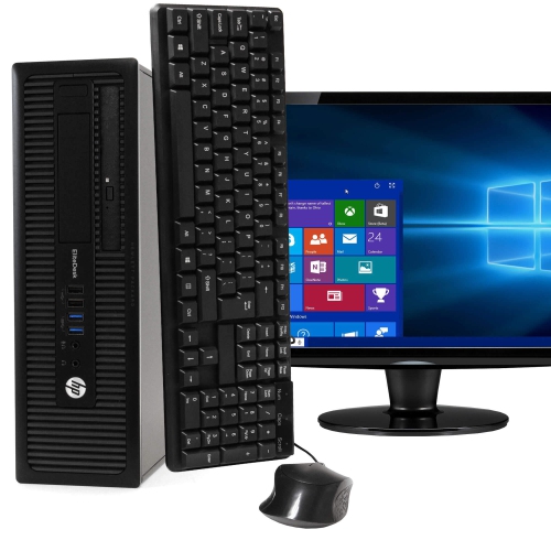 HP  Refurbished (Good) - 800 G1 Intel I7 16GB 2Tb HDD Windows 10 Pro Wifi Desktop PC 24In Monitor