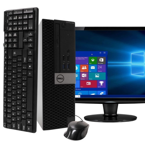 Dell 5040 – PC de bureau Wi-Fi i5 16 Go Intel/SSD 512 Go/Win 10 famille 24 po