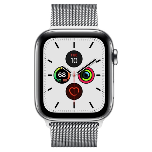 Refurbished (Excellent) - Apple Watch Series 5 (GPS + Cellular) 44mm -  Silver Stainless Steel Case with Silver Milanese Loop Band - Certified  Refurbished | Best Buy Canada