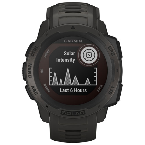 Garmin Instinct Solar GPS Watch with Heart Rate Monitor - Graphite