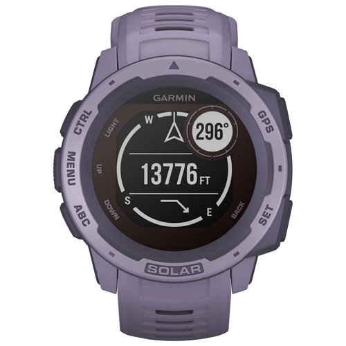 Garmin Instinct Solar GPS Watch with Heart Rate Monitor - Orchid