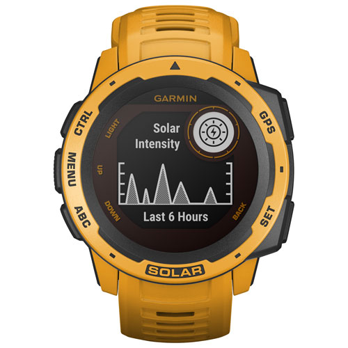 Garmin Instinct Solar GPS Watch with Heart Rate Monitor - Sunburst