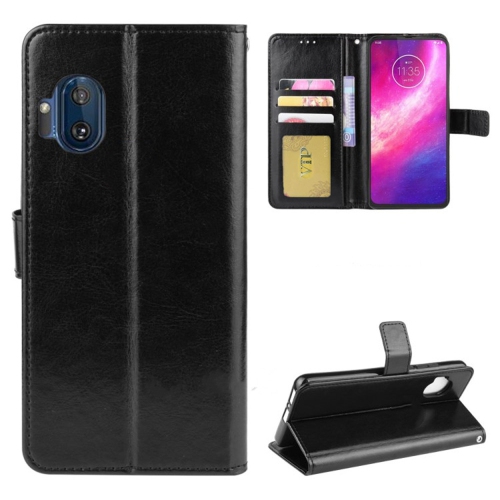 [CS] Motorola Moto One Hyper Case, Magnetic Leather Folio Wallet Flip Case Cover with Card Slot, Black