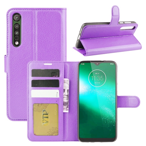 [CS] Motorola Moto G Power 2020 Case, Magnetic Leather Folio Wallet Flip Case Cover with Card Slot, Purple