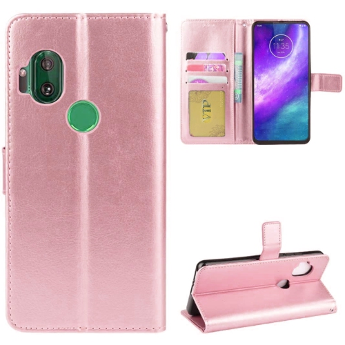 [CS] Motorola Moto One Hyper Case, Magnetic Leather Folio Wallet Flip Case Cover with Card Slot, Rose Gold