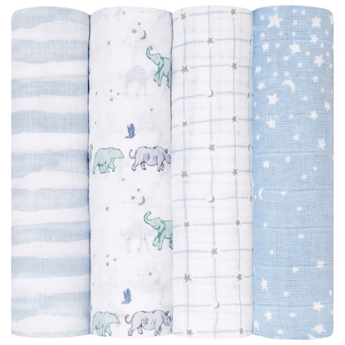 aden + anais Cotton Muslin Swaddle - 4-Pack - Rising Star