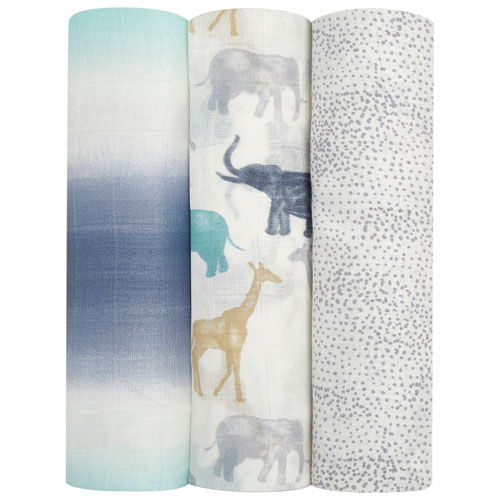 aden + anais Silky Soft Muslin Swaddle - 3 Pack - Expedition
