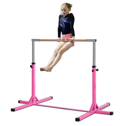 Barre de gymnastique pour enfants - Pour la maison, la gym - Réglable  horizontalement - Rose - Pour le fitness, l'extérieur et l'intérieur :  : Sports et Loisirs