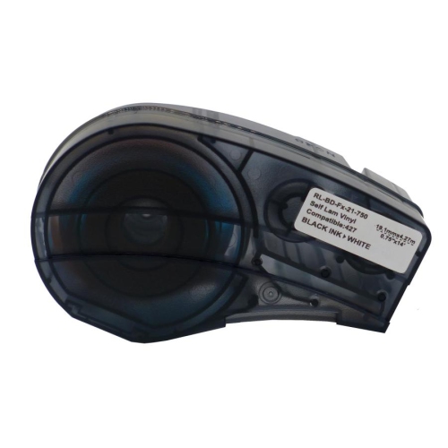 Compatible Brady M21-750-427 Black on White Label Tape by Superink