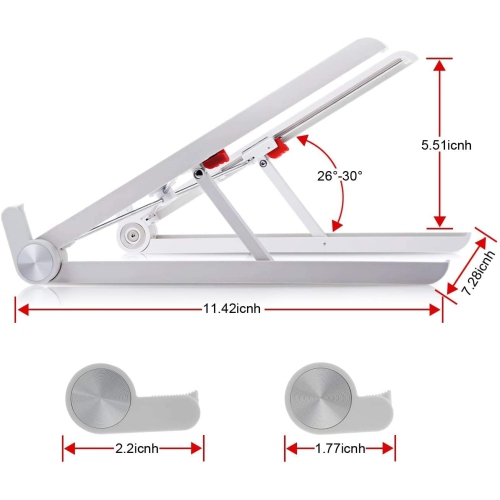 DURAMEX Portable Laptop Desk Stand Foldable Ventilated for MacBook and Notebook