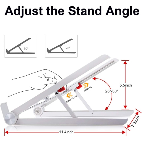 DURAMEX Portable Laptop Desk Stand Foldable Ventilated for MacBook and Notebook