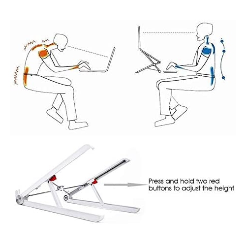 DURAMEX Portable Laptop Desk Stand Foldable Ventilated for MacBook and Notebook