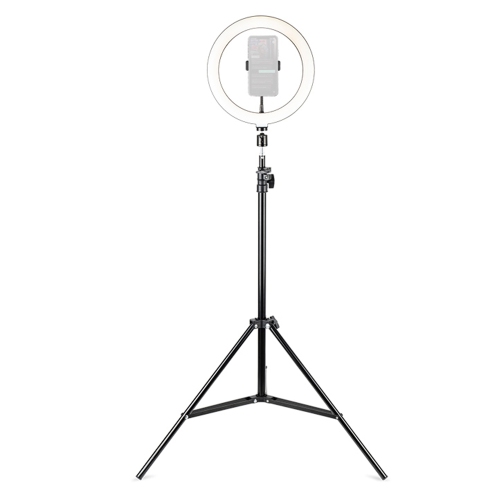 Havit 10 inches Selfie Ring LED Light with Extendable Tripod Stand & Flexible Phone Holder for Live Stream & photographing