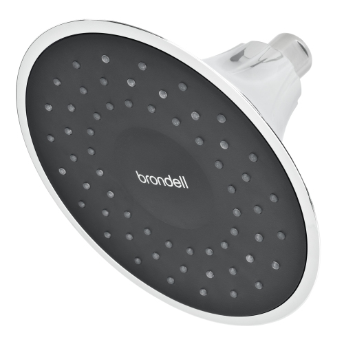 Brondell VivaSpring Filtered Showerhead, Chrome with Obsidian Face