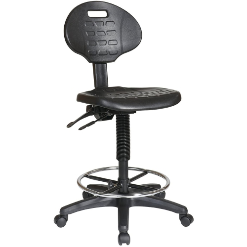 NICER INTERIOR  Furniture Durable Urethane Ergonomic Drafting Chair With Adjustable Footrest
