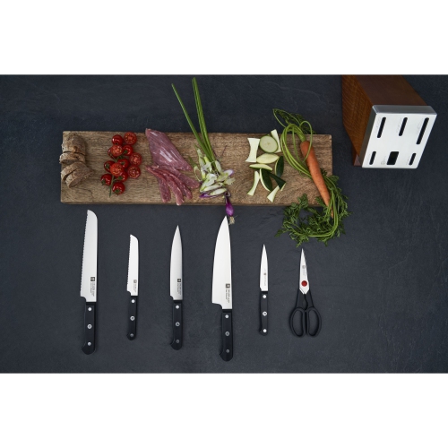 ZWILLING Gourmet 7 Piece Self-Sharpening Block Set, Brown