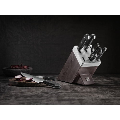 ZWILLING Gourmet 7 Piece Self-Sharpening Block Set, Brown
