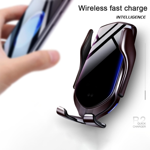Chargeur de voiture sans fil pour Smartphones iPhone Android avec technologie Qi, capteur infrarouge intelligent automatique, support de téléphone