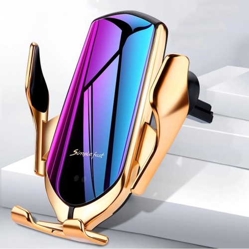 Chargeur de voiture sans fil pour Smartphones iPhone Android avec technologie Qi, capteur infrarouge intelligent automatique, support de téléphone