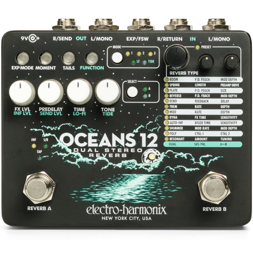 Electro-Harmonix Oceans 12 Dual Stereo Reverb