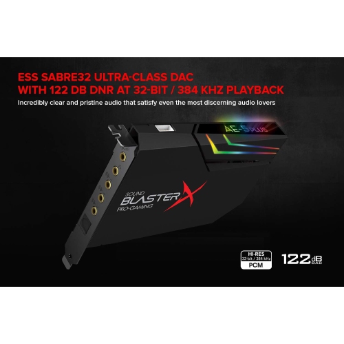 Creative Sound BlasterX AE-5 Plus PCIe Sound Card - Black -