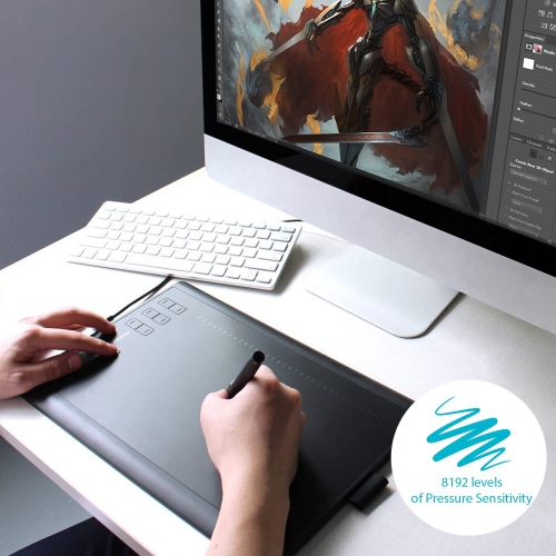 Huion New 1060Plus Graphics Drawing Tablet with 8192 Pressure Sensitivity and Built-in Card Reader 8 MicroSD Card 5080