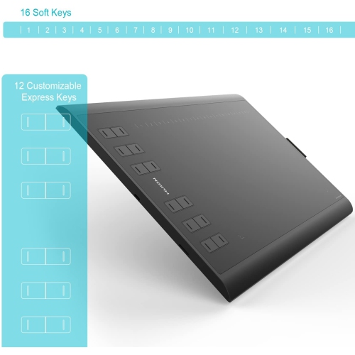 Huion New 1060Plus Graphics Drawing Tablet with 8192 Pressure Sensitivity and Built-in Card Reader 8 MicroSD Card 5080