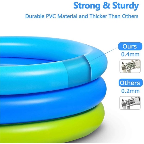 Joyjoz Large Pool Inflatable Swimming Pool Outdoor Ground for Family and Kids above 3+