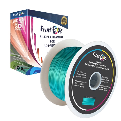 3D PLA Like Silk Green Colour Printer Filament 1.75 mm Diameter-1 Kg Net on Spool Dimensional Accuracy +/- 0.03 mm | PRINTOXE® Brand