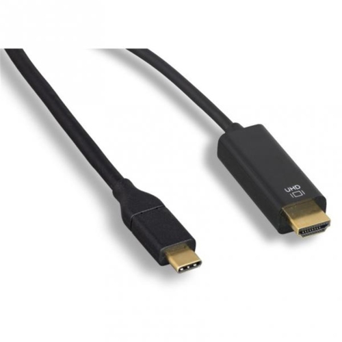 TECHCRAFT  USB 3.1 Type C to HDMI Cable, 3 Feet Length In Black