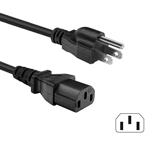 ZHIY 3 Prong AC Power Cord 5ft for Personal Computer,Vizio,PC Monitor,Plasma bravia uhd Smart TV, Supply Plug