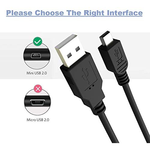 Câble USB pour appareil photo, câble mini USB de transfert de données de 6 pi AnCable pour appareils photo PowerShot/Rebel/EOS/reflex numériques de