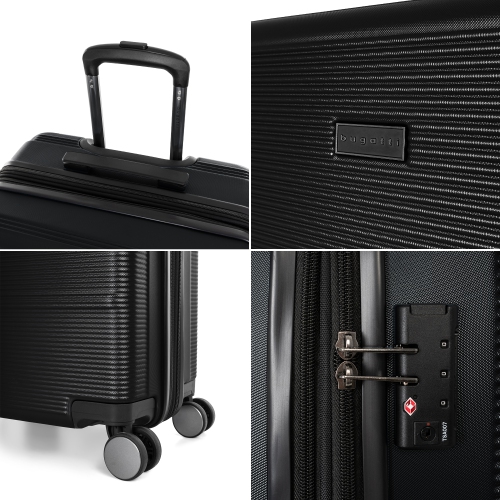 Ensemble de 3 valises rigides extensibles Bruxelles de Bugatti - Noir