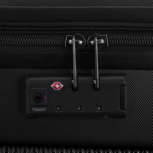 Bagage de cabine rigide Bruxelles de Bugatti avec verrou approuvé par la TSA - Noir