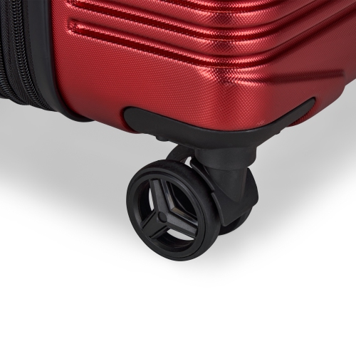 Bagage de cabine rigide Nashville de Bugatti avec verrou approuvé par la TSA - Rouge