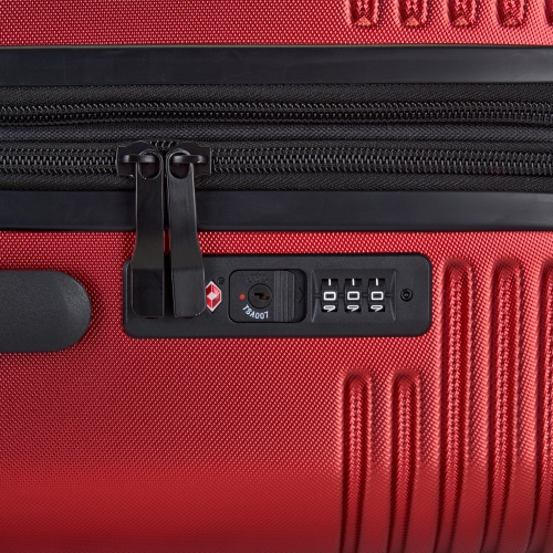 Bagage de cabine rigide Nashville de Bugatti avec verrou approuvé par la TSA - Rouge