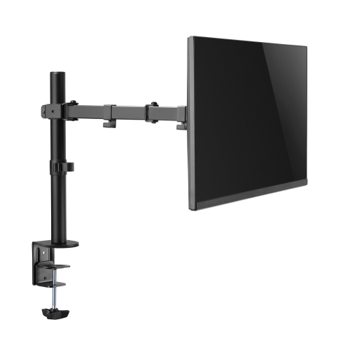 Amer Mounts Single Monitor C-Clamp Desk Mount Fully Adjustable/Tilt/Articulating For 17"-32" Screens - EZCLAMP