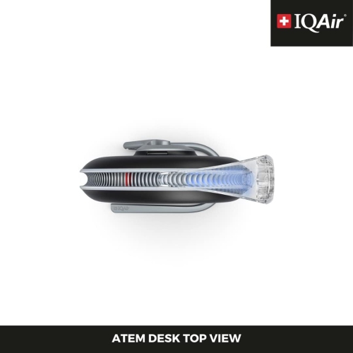 IQAir Atem Desk Personal HEPA Air Purifier for Allergies, Pet Dander, Asthma, Pollen, and Dust, up to 150 sq.ft. Coverage, Perfect for Desk, Office