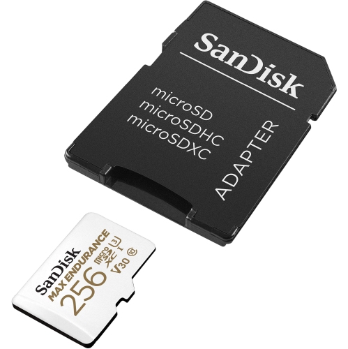 SanDisk MAX Endurance 256GB Micro SD Card with Adapter SDSQQVR-256G for Dash Cam and Video Monitoring System