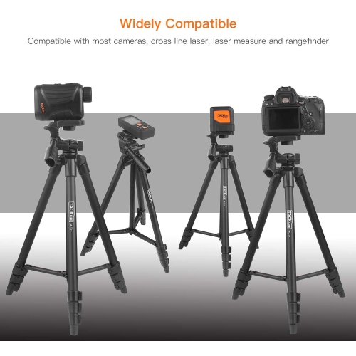 55 Inch Camera Tripod with Universal Smartphone Holder, Lightweight Travel Tripod with Carry Bag, Maximum Load Capacity 6.6 LB, for Rangefinder,