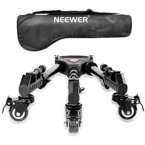 NEEWER  Professional Heavy Duty Tripod Dolly \w Rubber Wheels And Adjustable Leg Mounts Compatible for Canon Nikon Sony Cameras Camcorder Photo Video