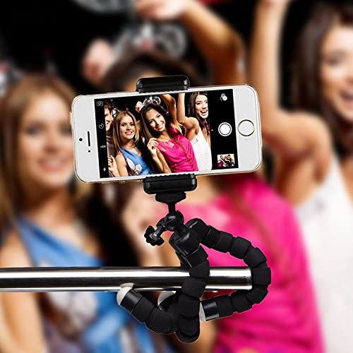 Selfie Tripod with Blue Tooth Shutter Remote for Cell Phone GoPro . This Digital Camera Flexible Octopus Gorilla Legs will Wrap , Hang or Stand