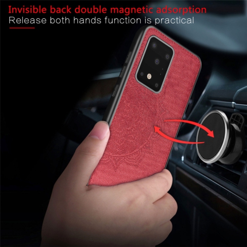 Luxury Leather Case Back cover Soft Silicone Mandala Embossed Magnetic Holder Cover For SAMSUNG Galaxy S20 PLUS