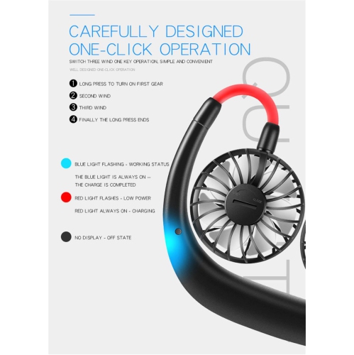 Mini-serre-nuque portative USB ventilateur/pile rechargeable petit ventilateur de bureau refroidisseur d’air portatif