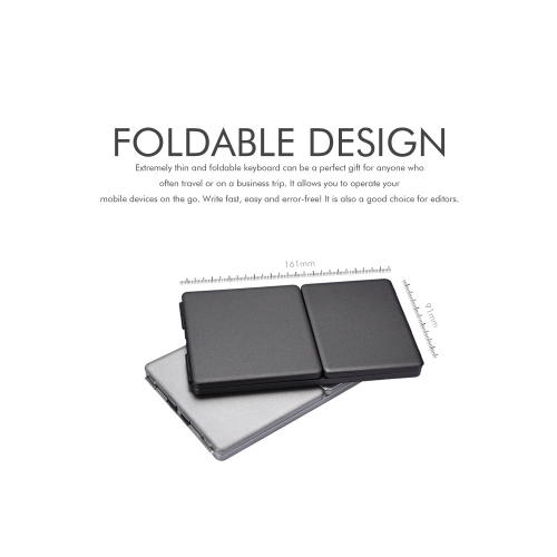 axGear Wireless Keyboard with touchpad Three-fold Portable Rechargeable Bluetooth