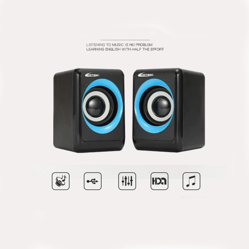 axGear Portable Speaker USB Multimedia Powered Wired Mini Surround Subwoofer Output