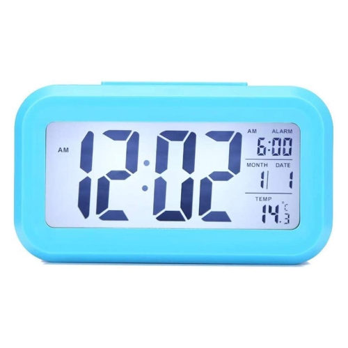 axGear Digital Alarm Clock Backlight Snooze Temperature Battery Operated LCD Display