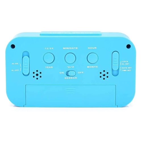 axGear Digital Alarm Clock Backlight Snooze Temperature Battery Operated LCD Display