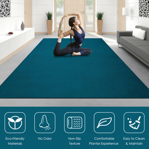 POWRX Yoga Mat Thick 75 x31 x0.6  Non-Slip Workout Mat for Women Men Home  Fitness, 75x31x0.6 - Foods Co.