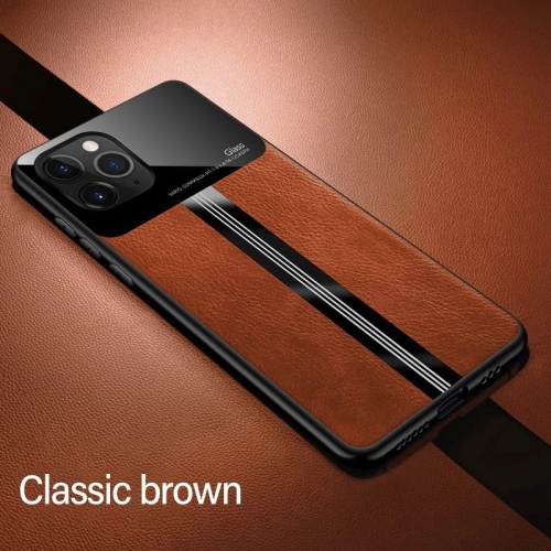 Image 1 of 6.. Ultra-thin Plexiglass Luxury Leather Silicone Phone Case Cover For iPhone XR